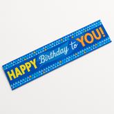 True Blue Happy Birthday Banner